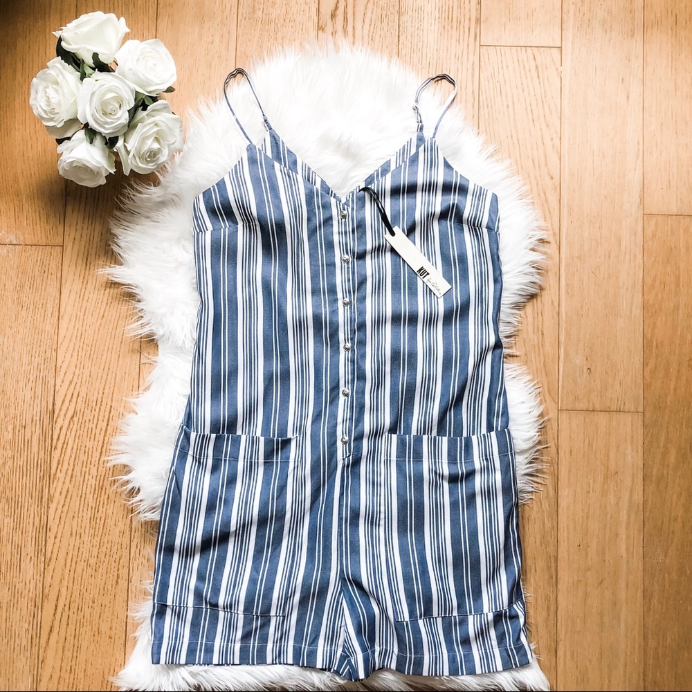 Kut From The Cloth Romper striped and blue 🥶